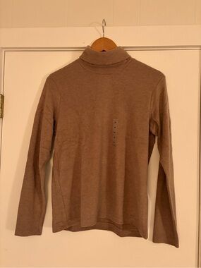 Uniqlo Beige HEATTECH Fleece Turtleneck